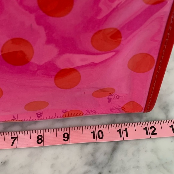 Kate Spade pink with red hearts large cosmic bag - Picture 9 of 10